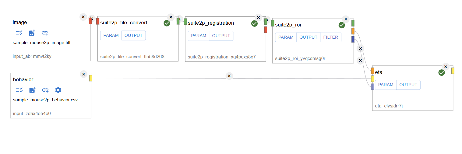 Workflow before filtering